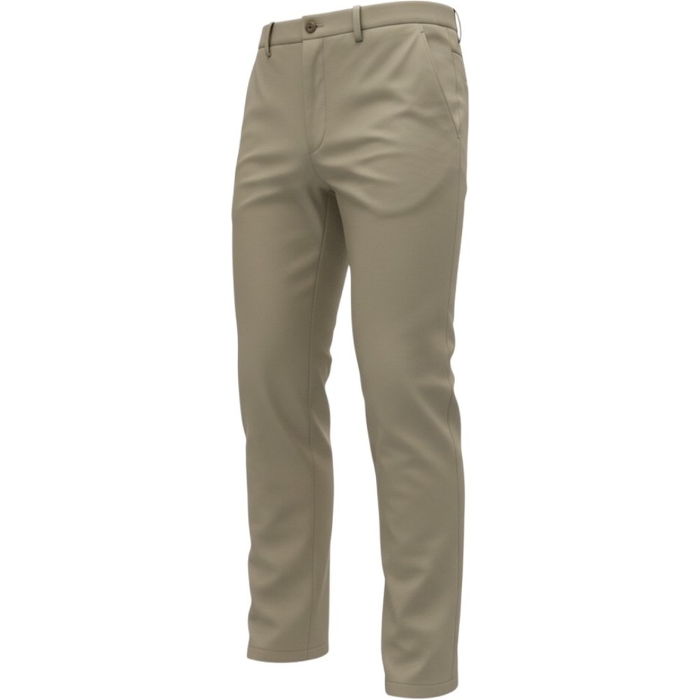 Lauren Ralph Lauren Dress Pants Men 38x29 Khaki Tan Microfiber Flat Front Chino